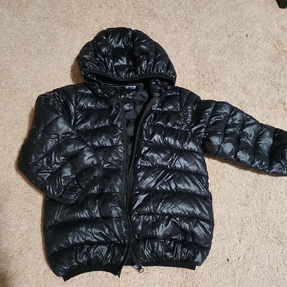 Puffer Coat with Teddy Ears
